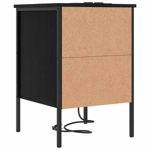 vidaXL Armadio da Notte Rovere nero 42 x 41 x 61 cm Legno multistrato
