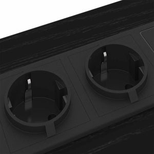 vidaXL Mobiletti da Notte 2 pcs Rovere nero 42 x 41 x 61 cm