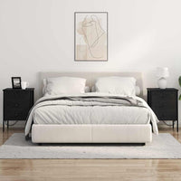 vidaXL Mobiletti da Notte 2 pcs Rovere nero 42 x 41 x 61 cm