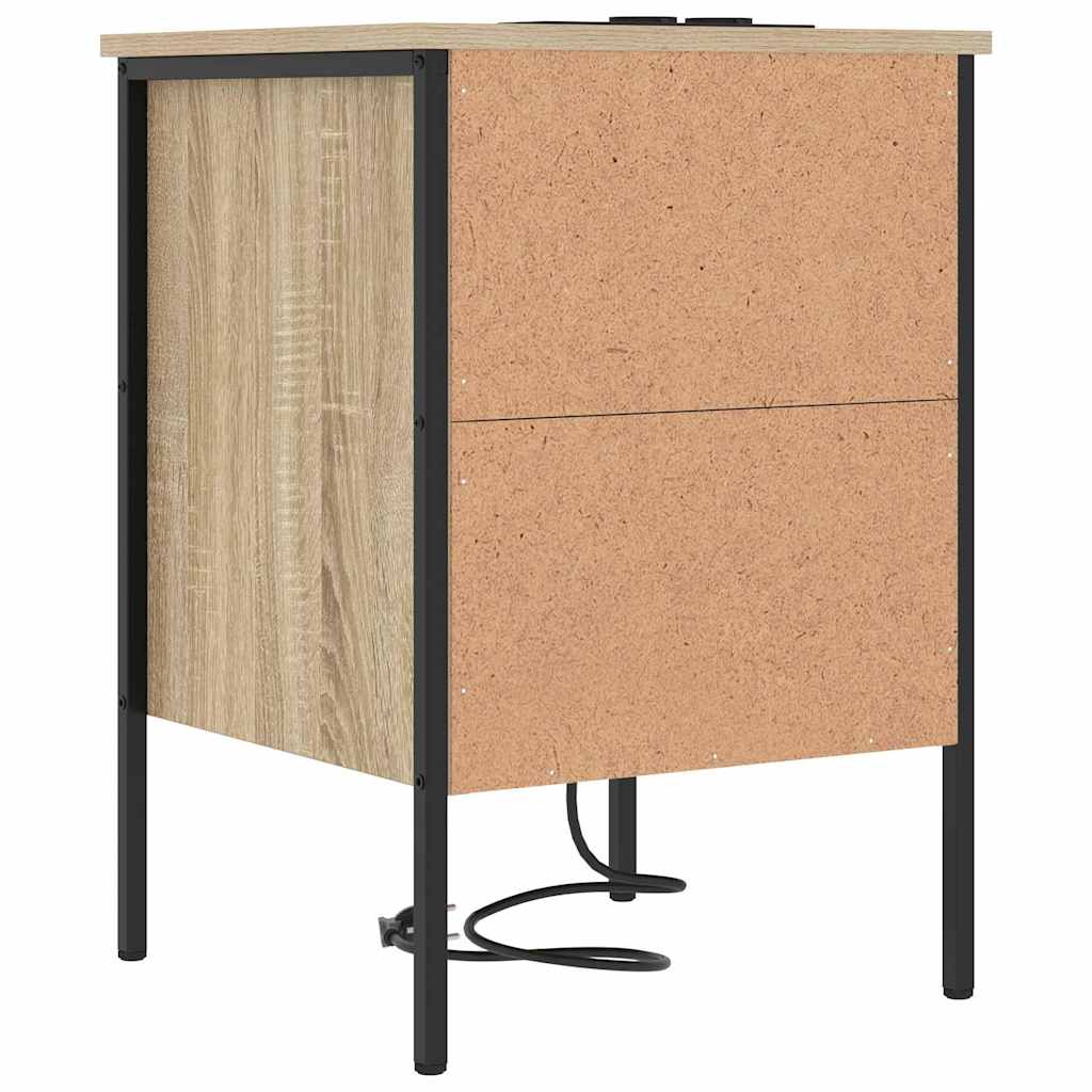 vidaXL Mobiletti da Notte 2 pcs rovere sonoma 42 x 41 x 61 cm