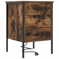 vidaXL Armadio da Notte Rovere fumo 42 x 41 x 61 cm Legno multistrato