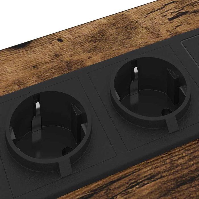 vidaXL Mobiletti da Notte 2 pcs Rovere fumo 42 x 41 x 61 cm