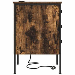 vidaXL Mobiletti da Notte 2 pcs Rovere fumo 42 x 41 x 61 cm