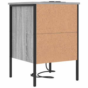 vidaXL Armadio da Notte con cassetto Grigio sonoma 42 x 41 x 61 cm