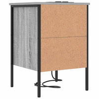 vidaXL Mobiletti da Notte 2 pcs Grigio sonoma 42 x 41 x 61 cm