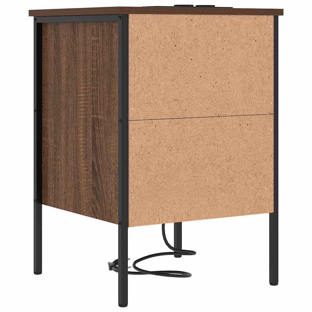vidaXL Armadio da Notte con cassetto Rovere marrone 42 x 41 x 61 cm