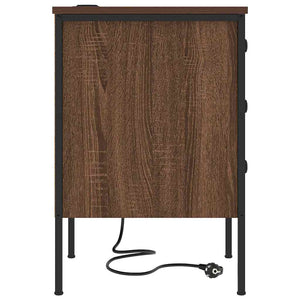vidaXL Armadio da Notte con cassetto Rovere marrone 42 x 41 x 61 cm