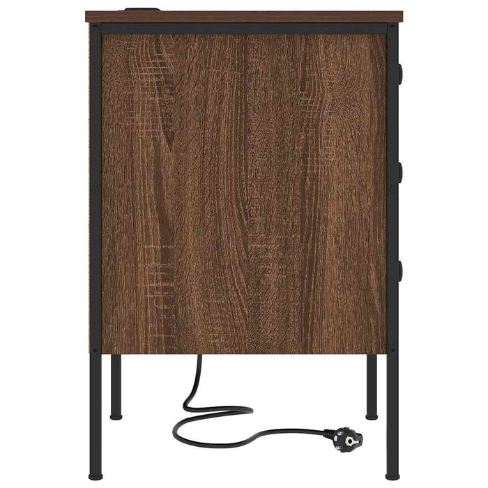 vidaXL Armadio da Notte con cassetto Rovere marrone 42 x 41 x 61 cm