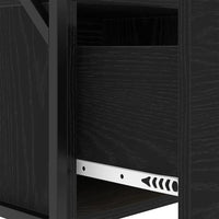 vidaXL Armadio da Notte Rovere nero 40 x 31 x 60 cm Legno multistrato