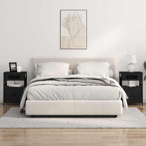 vidaXL Armadio da Notte Rovere nero 40 x 31 x 60 cm Legno multistrato