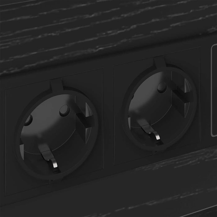 vidaXL Armadio da Notte con cassetto 2 pcs Rovere nero 40 x 31 x 60 cm