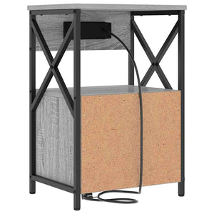 vidaXL Armadio da Notte con cassetto Grigio sonoma 40 x 31 x 60 cm