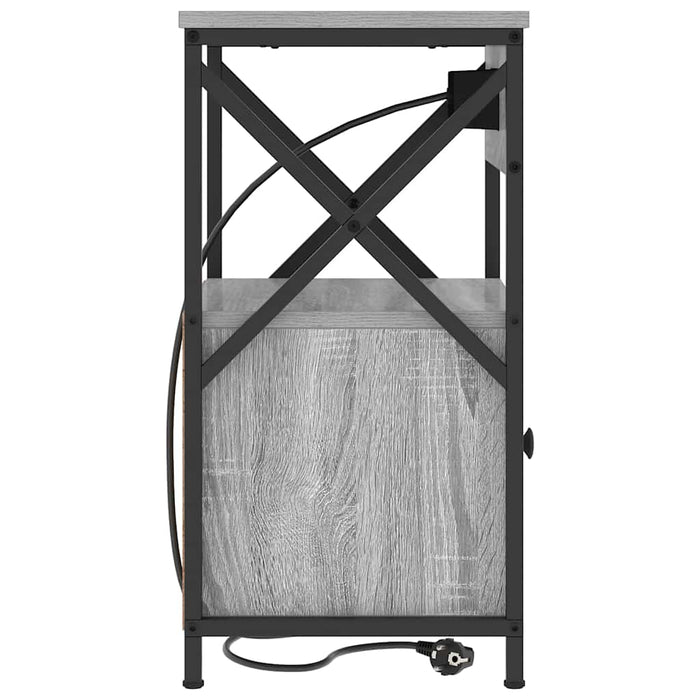 vidaXL Armadio da Notte 2 pcs Grigio sonoma 40 x 31 x 60 cm