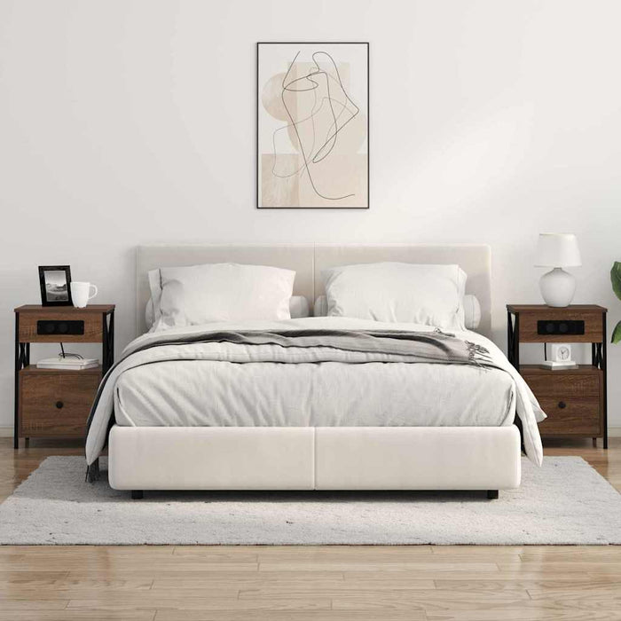 vidaXL Armadio da Notte con cassetto Rovere marrone 40 x 31 x 60 cm