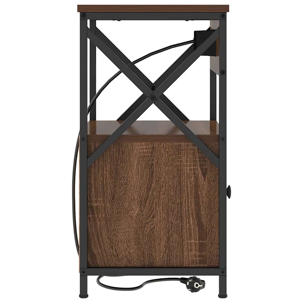 vidaXL Armadio da Notte con cassetto Rovere marrone 40 x 31 x 60 cm