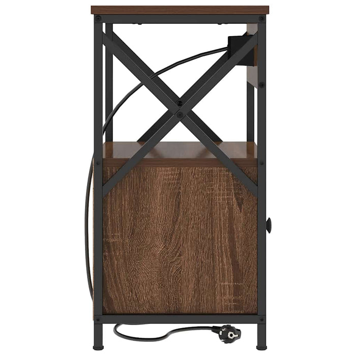 vidaXL Armadio da Notte con cassetto Rovere marrone 40 x 31 x 60 cm