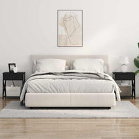 vidaXL Armadio da Notte con cassetto 2 pcs Rovere nero 41 x 31 x 51 cm