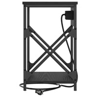 vidaXL Armadio da Notte con cassetto 2 pcs Rovere nero 41 x 31 x 51 cm