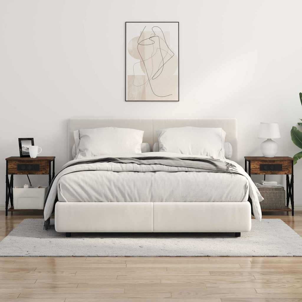 vidaXL Armadio da Notte Rovere fumo 41 x 31 x 51 cm Legno multistrato