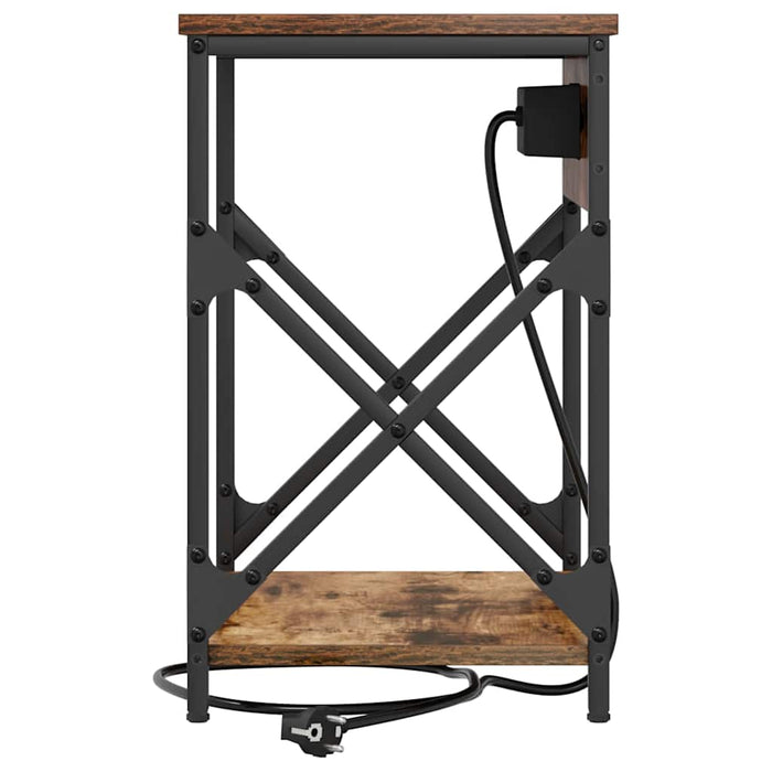 vidaXL Armadio da Notte Rovere fumo 41 x 31 x 51 cm Legno multistrato