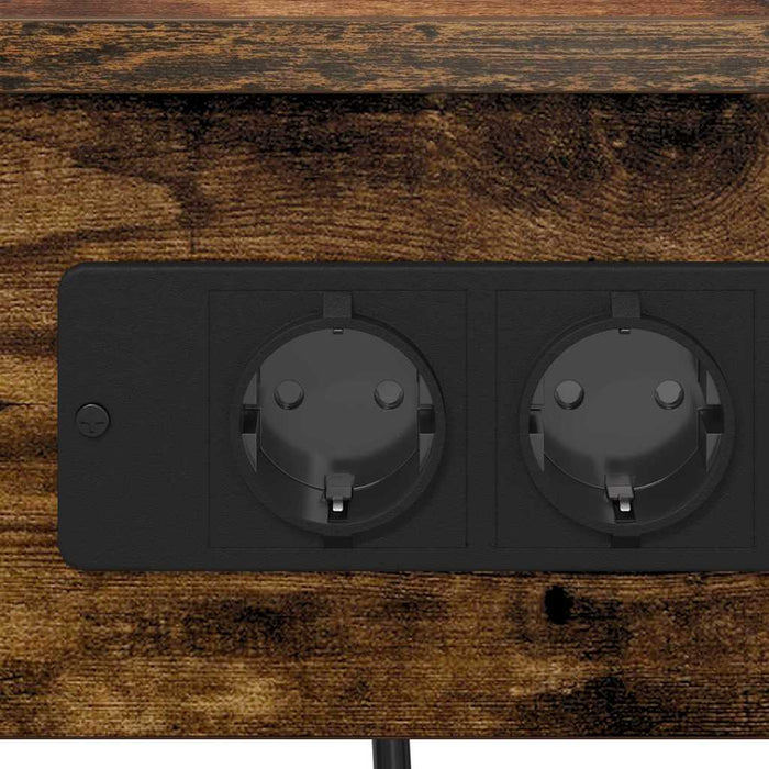 vidaXL Armadio da Notte con cassetto 2 pcs Rovere fumo 41 x 31 x 51 cm