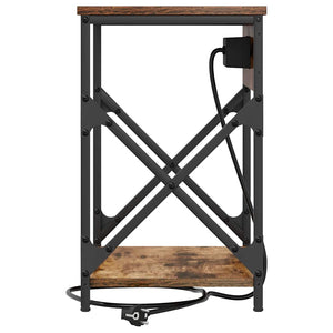 vidaXL Armadio da Notte con cassetto 2 pcs Rovere fumo 41 x 31 x 51 cm