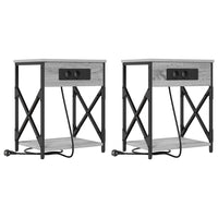 vidaXL Armadio da Notte 2 pcs Grigio sonoma 41 x 31 x 51 cm
