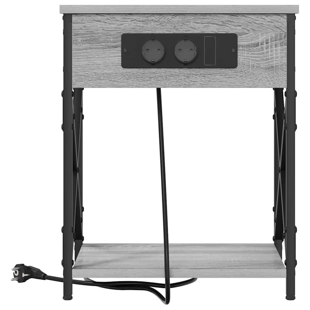 Armadio da Notte 2 pcs Grigio sonoma 41 x 31 x 51 cm 859512