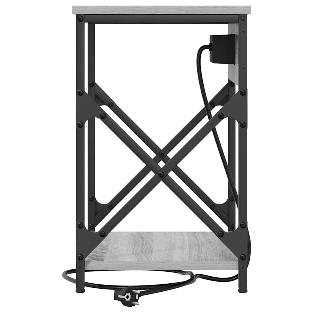 vidaXL Armadio da Notte 2 pcs Grigio sonoma 41 x 31 x 51 cm