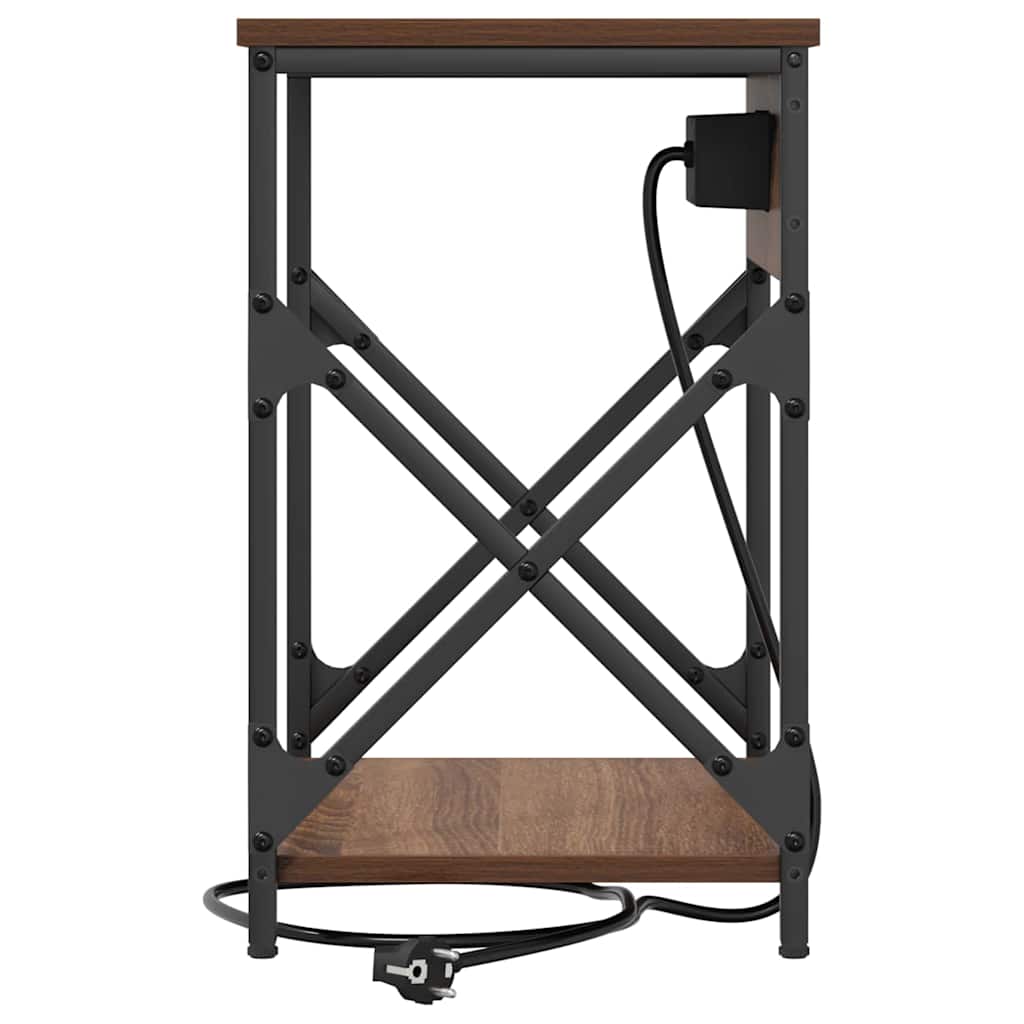 vidaXL Armadio da Notte con cassetto Rovere marrone 41 x 31 x 51 cm