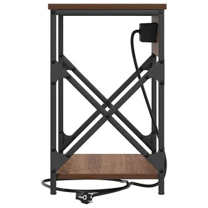 vidaXL Armadio da Notte con cassetto Rovere marrone 41 x 31 x 51 cm