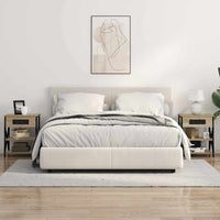 vidaXL Comò con stazione di ricarica rovere sonoma Legno multistrato