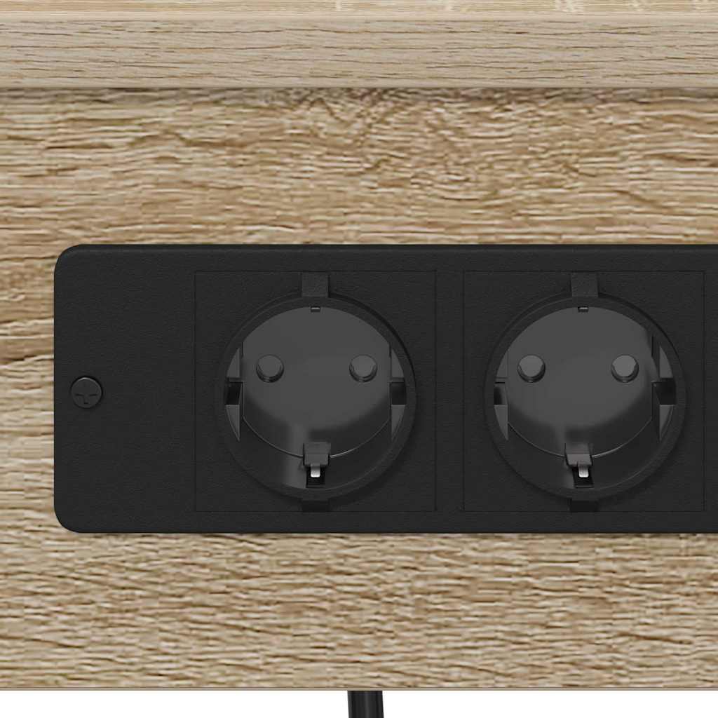 vidaXL Comò con stazione di ricarica 2 pcs rovere sonoma