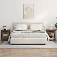 Comò con stazione di ricarica 2 pcs Rovere marrone 859524