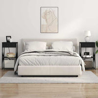 vidaXL Armadio da Notte Rovere nero 41 x 31 x 76 cm Legno multistrato