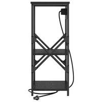 vidaXL Mobiletti da Notte 2 pcs Rovere nero 41 x 31 x 76 cm