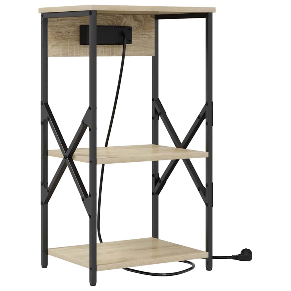 vidaXL Armadio da Notte con lo scaffale rovere sonoma 41 x 31 x 76 cm