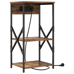 vidaXL Mobiletti da Notte 2 pcs Rovere fumo 41 x 31 x 76 cm