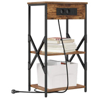 vidaXL Mobiletti da Notte 2 pcs Rovere fumo 41 x 31 x 76 cm