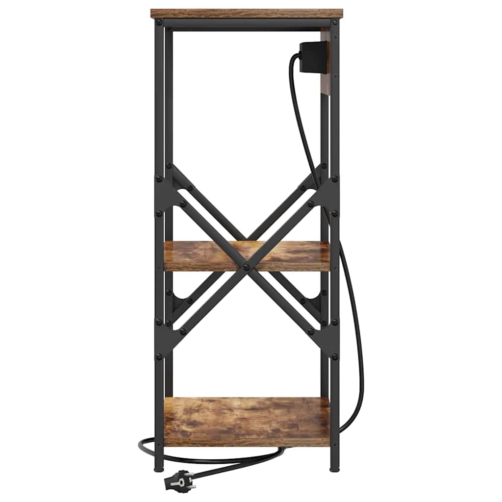 vidaXL Mobiletti da Notte 2 pcs Rovere fumo 41 x 31 x 76 cm