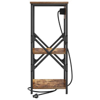 vidaXL Mobiletti da Notte 2 pcs Rovere fumo 41 x 31 x 76 cm