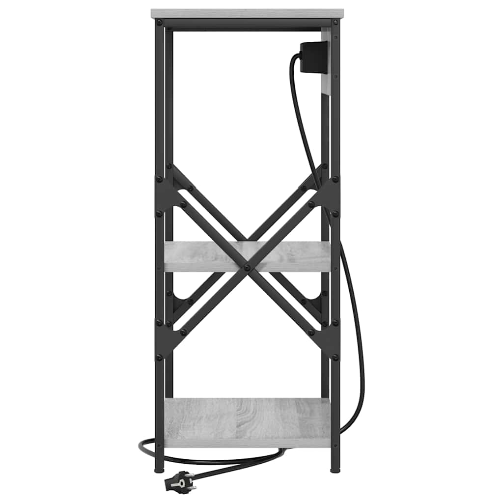 vidaXL Armadio da Notte con lo scaffale Grigio sonoma 41 x 31 x 76 cm