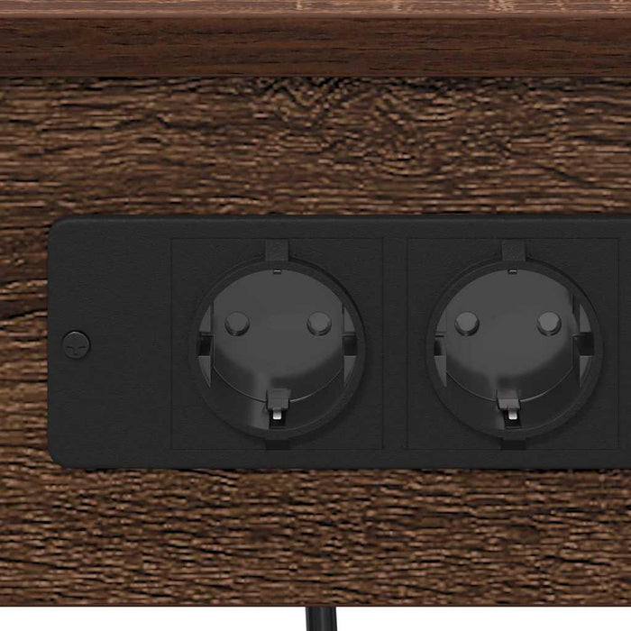 vidaXL Mobiletti da Notte 2 pcs Rovere marrone 41 x 31 x 76 cm