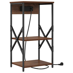 vidaXL Mobiletti da Notte 2 pcs Rovere marrone 41 x 31 x 76 cm