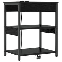 vidaXL Armadio da Notte Rovere nero 41 x 31 x 51 cm Legno multistrato