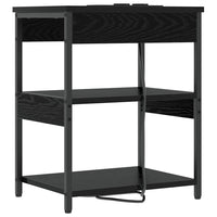 vidaXL Armadio da Notte Rovere nero 41 x 31 x 51 cm Legno multistrato