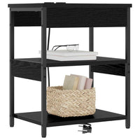 vidaXL Armadio da Notte Rovere nero 41 x 31 x 51 cm Legno multistrato