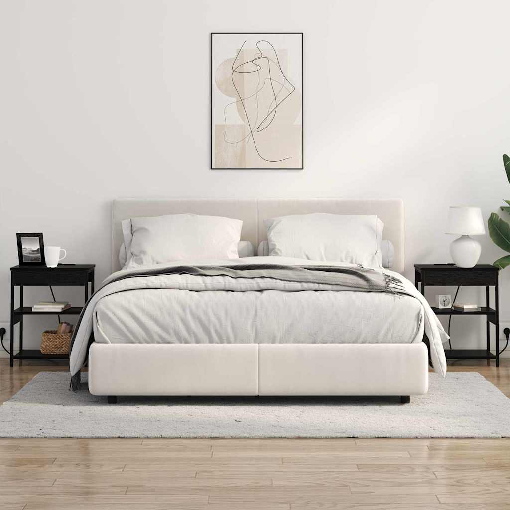 vidaXL Mobiletti da Notte 2 pcs Rovere nero 41 x 31 x 51 cm