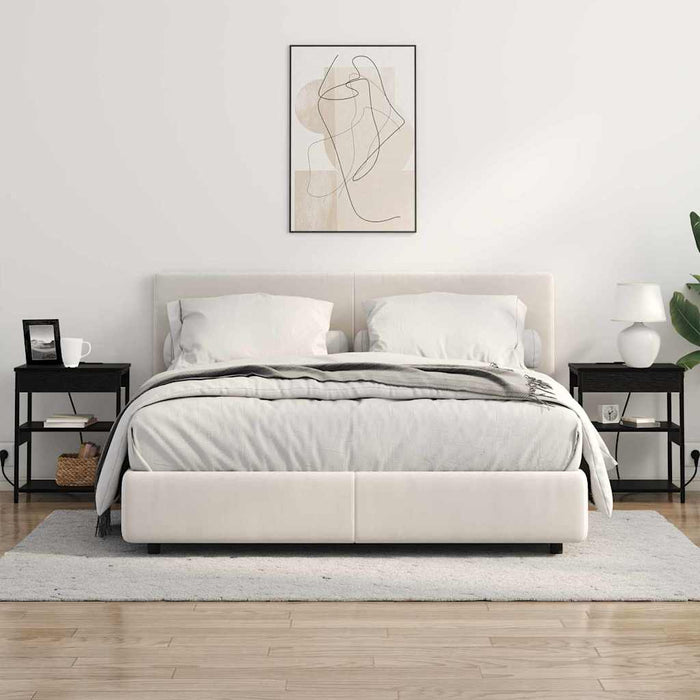 vidaXL Mobiletti da Notte 2 pcs Rovere nero 41 x 31 x 51 cm