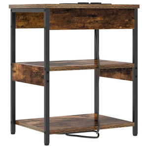 vidaXL Armadio da Notte Rovere fumo 41 x 31 x 51 cm Legno multistrato